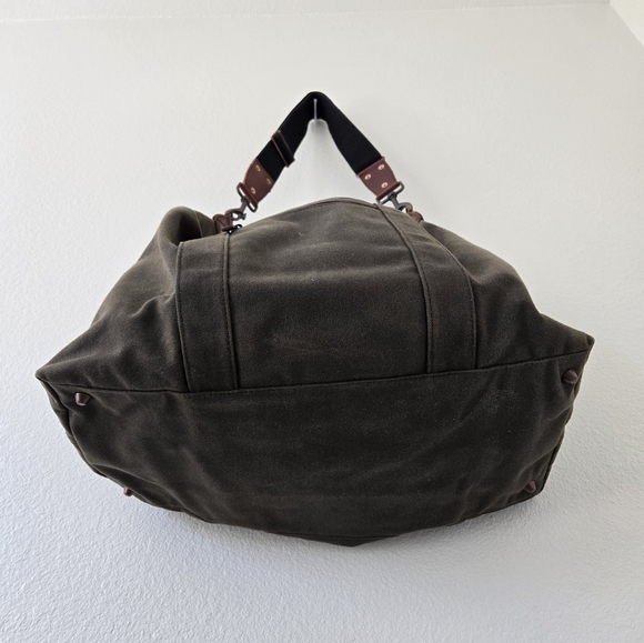 Jack Spade Warren Street NY Canvas Leather Weekend Duffle Bag Large 19"×16"×8.5" - Picture 8 of 16